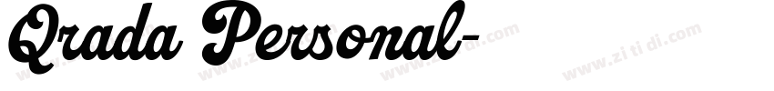 Qrada Personal字体转换 Qrada Personal字体转换